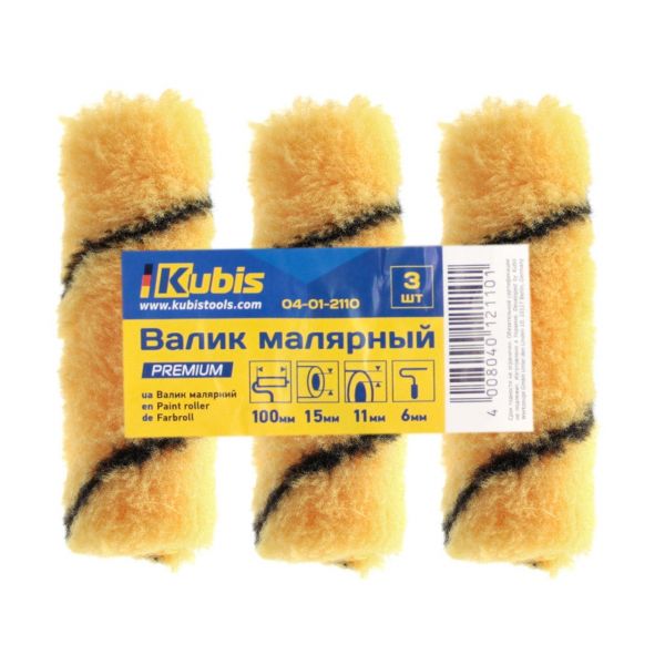 Валик малярный PREMIUM 15/100/11мм, d 6мм
