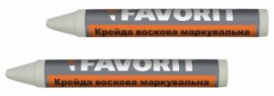 Мел маркировочный восковый, белый, 2шт