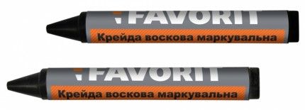 Мел маркировочный восковый, черный, 2шт