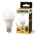 Лампа LED LEBRON L-A60, 10W, E27, 4100K, 900Lm