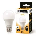 Лампа LED LEBRON L-A60, 12W, E27, 4100K, 1100Lm