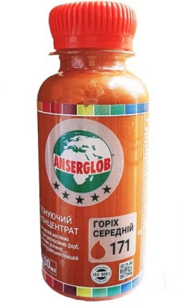 Тонирующий концентр Anserglob №171 орех средний 0,1л