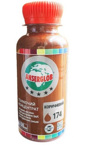 Тонирующий концентр Anserglob №174 коричневый 0,1л