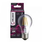 Лампа LED VELMAX V-FILAMENT-A60, 8W, E27, 4100K, 800LM