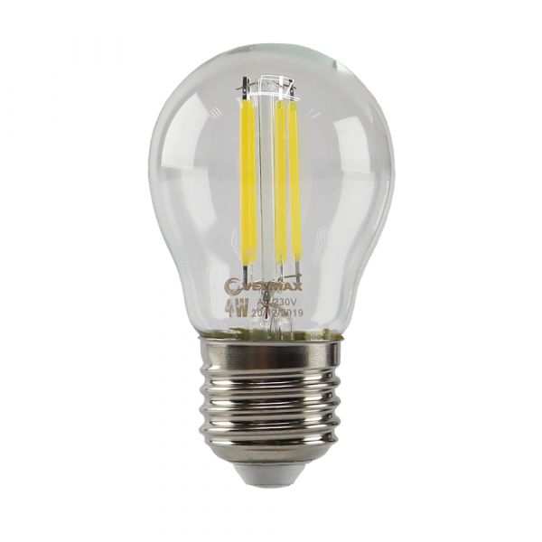 Лампа LED VELMAX V-FILAMENT-G45, 4W, E27, 4100K, 400LM