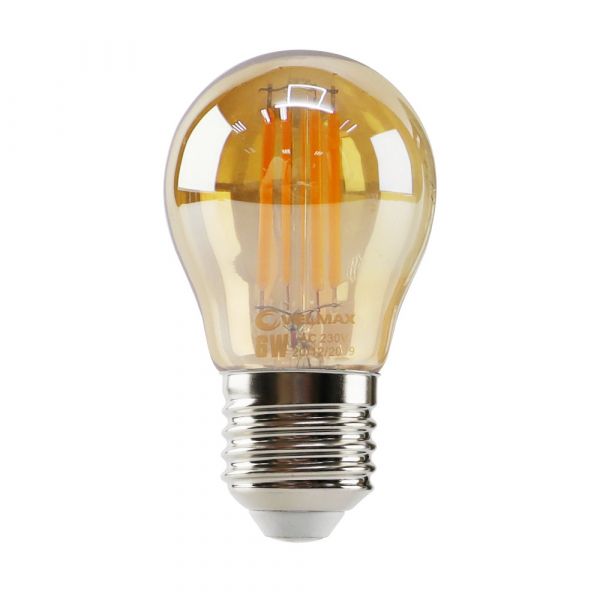 Лампа LED VELMAX V-FILAMENT-AMBER-G45, 6W, E27, 2500K, 600LM