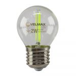 Лампа LED VELMAX V-FILAMENT-G45, 2W, E27, ЗЕЛЕНАЯ, 200LM
