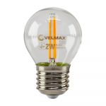 Лампа LED VELMAX V-FILAMENT-G45, 2W, E27, ОРАНЖЕВАЯ, 200LM