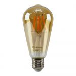 Лампа LED VELMAX V-FILAMENT-AMBER-ST64, 4W, E27, 2200K, 400LM