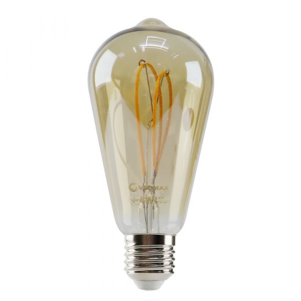 Лампа LED VELMAX V-FILAMENT-AMBER-ST64-ПЕТЛЯ, 4W, E27, 2700K, 300LM