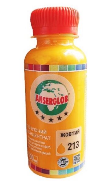 Тонирующий концентр Anserglob №213 жёлтый 0,1л