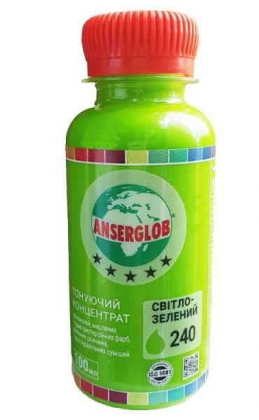Тонирующий концентр Anserglob №240 светло-зеленый 0,1л