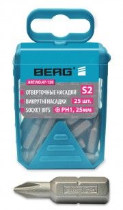 Отверточные насадки S2, PH1, 25мм Berg