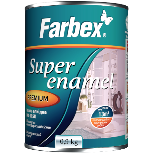 Эмаль алкидная ПФ-115П сиреневая Farbex 0,9кг