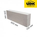Газобетон UDK 100*200*600 (1,8м3/пал)