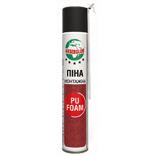 Пена монтажная ANSERGLOB PU FOAM, 750мл