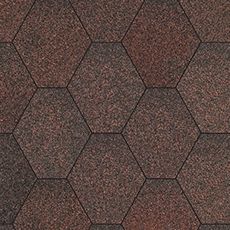 Черепица Aquaizol Секвойя (красный+черный) цена за м2 (уп.3м2)