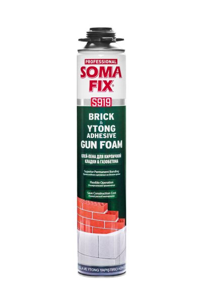 Клей-пена монтажная S919 SOMA FIX для газобетона 750мл
