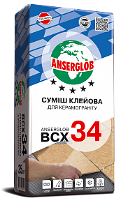 Смесь клеевая ANSERGLOB BCX 34 для керамогранита, 25кг
