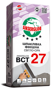 Шпаклевка финишная светло-серая ANSERGLOB ВСТ 27, 20кг